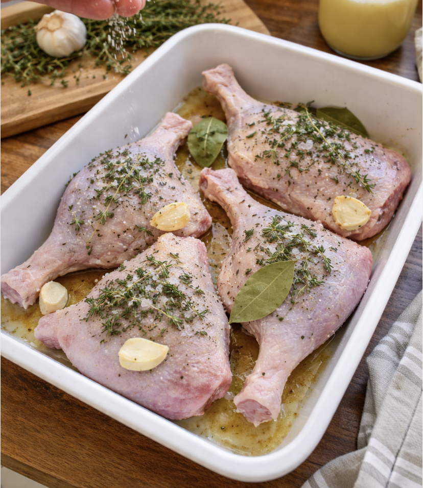 Entenconfit-Häppchen mit Kirschkompott_1