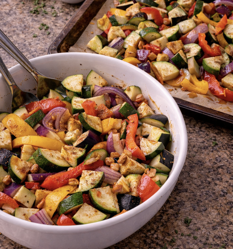 Hummus mit geröstetem Gemüse_1