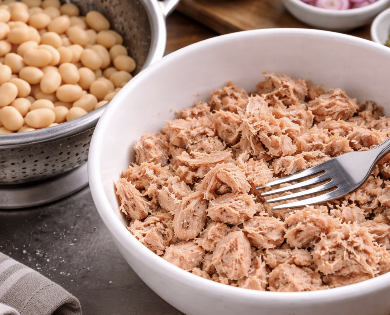 Thunfisch-Bohnen-Salat mit roten Zwiebeln & Kapern_1