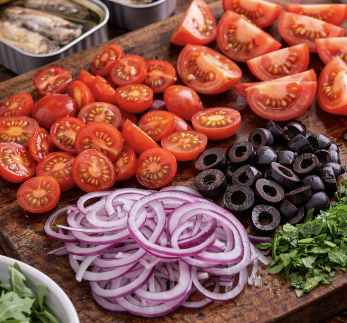 Mediterraner Sardinen-Salat mit Tomaten & Oliven_1