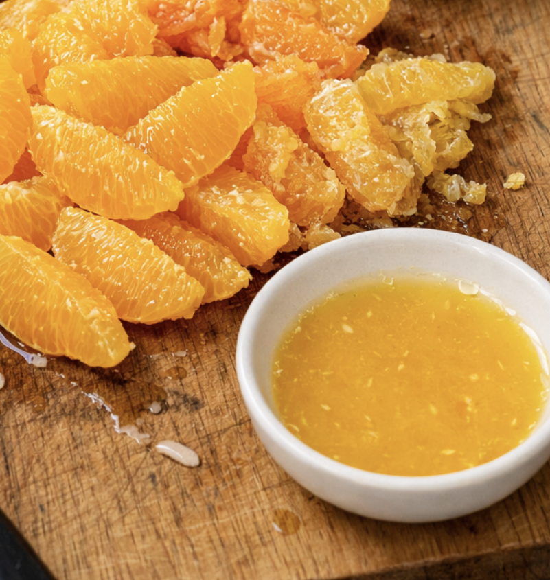 Wildentenbrust auf Feldsalat mit Orangenfilets_1