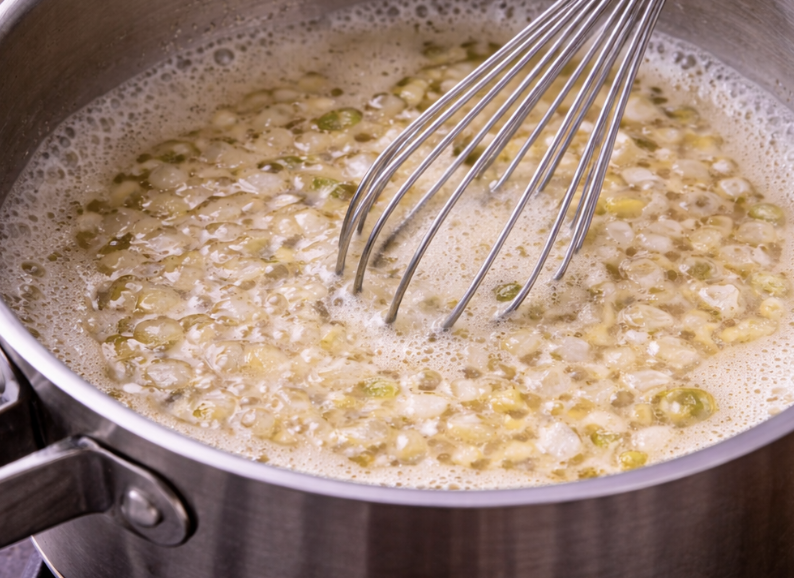 Zander auf der Haut gebraten mit Riesling-Schaum & Blattspinat_1