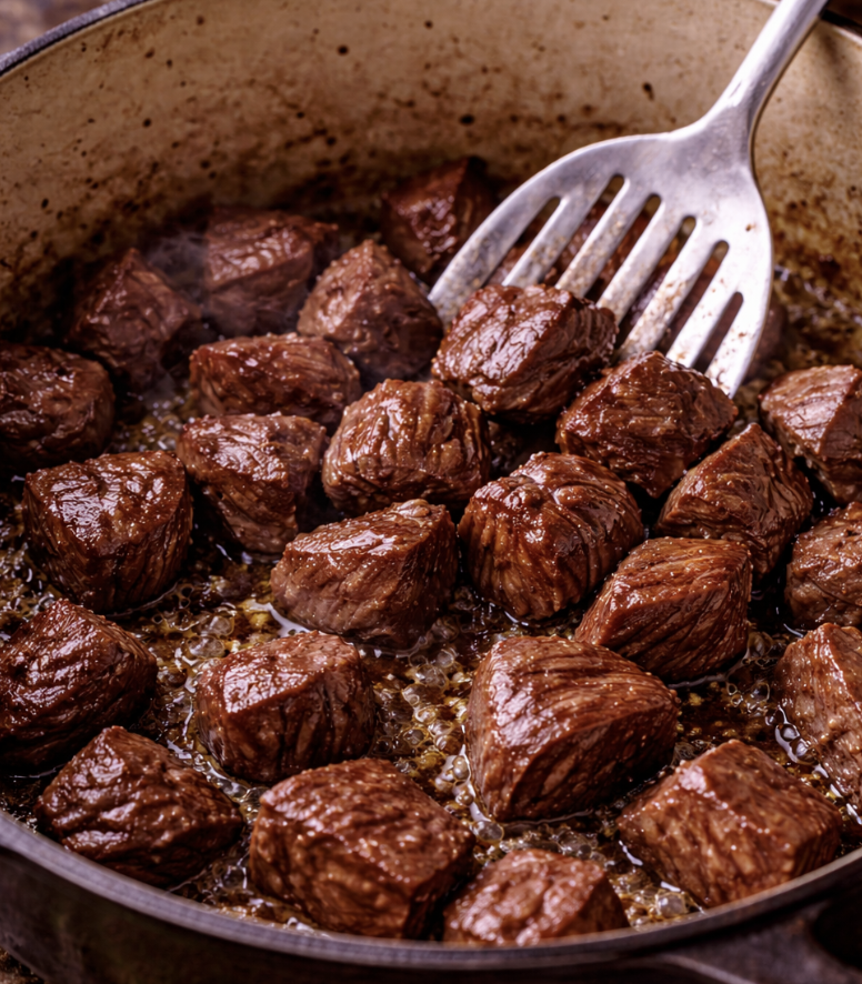 Hirschragout mit Pilzen & Rotkohl_1