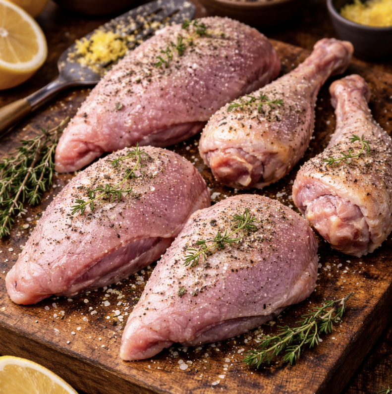 Perlhuhn mit Zitronen-Thymian-Sauce_1