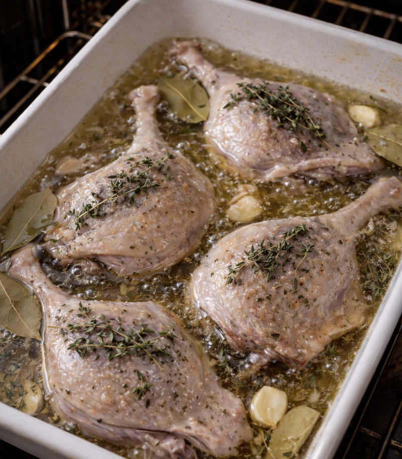 Entenconfit-Häppchen mit Kirschkompott_2