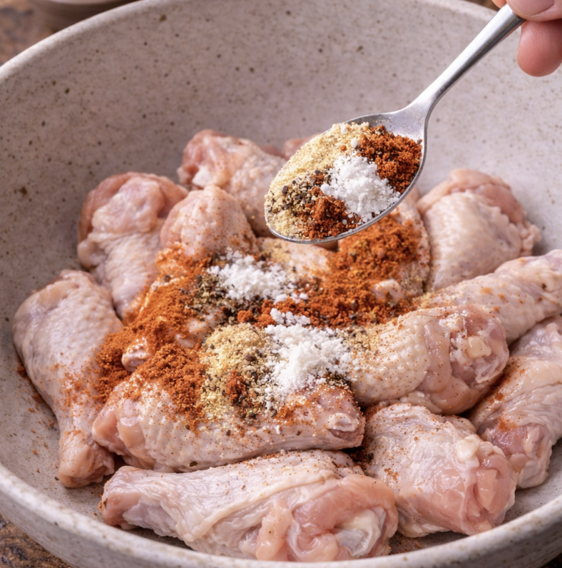 Knusprige Hähnchenflügel mit Kräuterdip_2