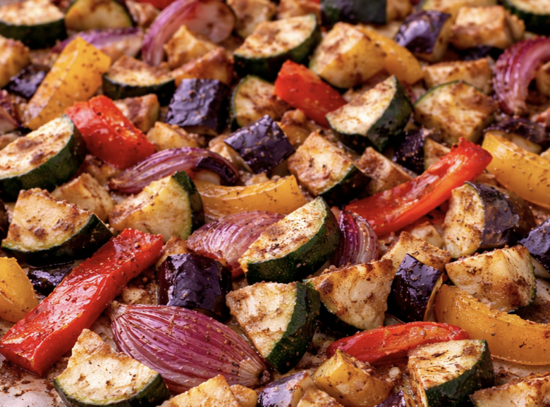 Hummus mit geröstetem Gemüse_2