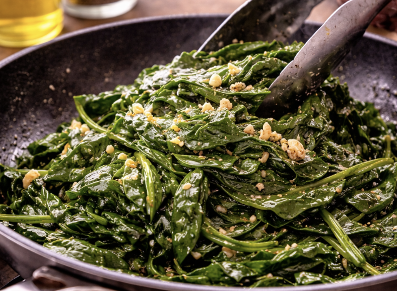 Zander auf der Haut gebraten mit Riesling-Schaum & Blattspinat_2