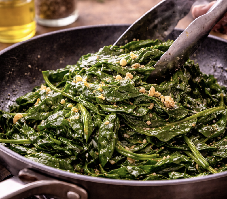 Zander auf der Haut gebraten mit Riesling-Schaum & Blattspinat_2