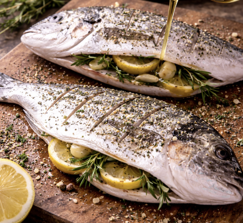 Dorade vom Grill mit Rosmarinkartoffeln_2