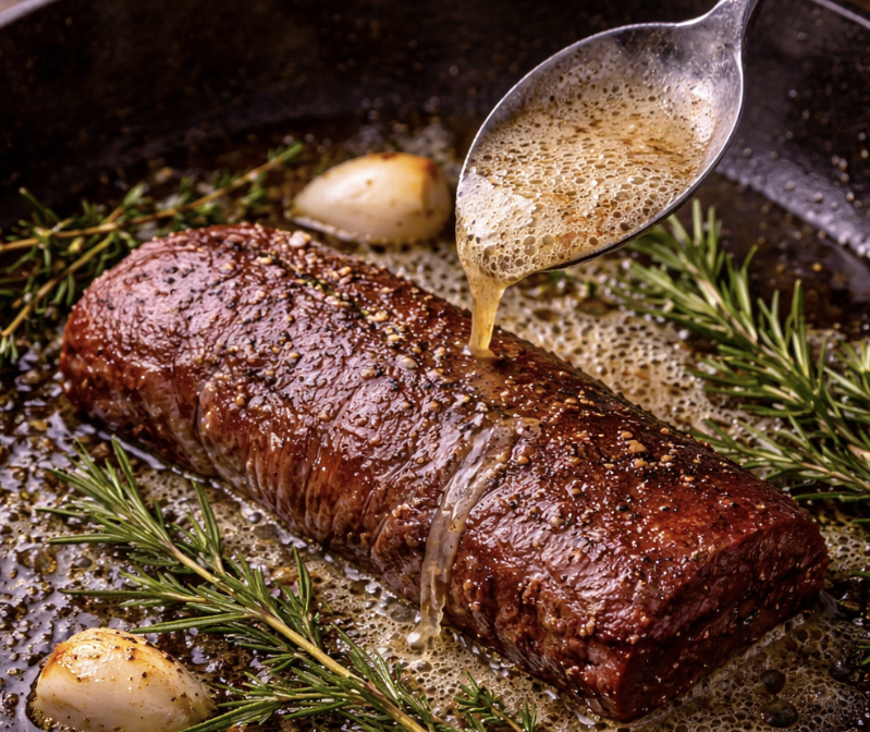 Rehrücken mit Preiselbeersauce & Maronen_2