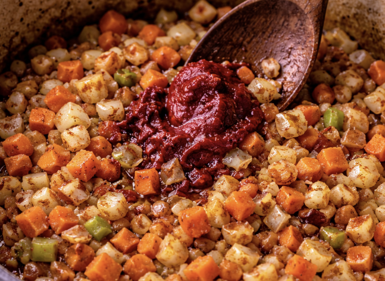 Hirschragout mit Pilzen & Rotkohl_2
