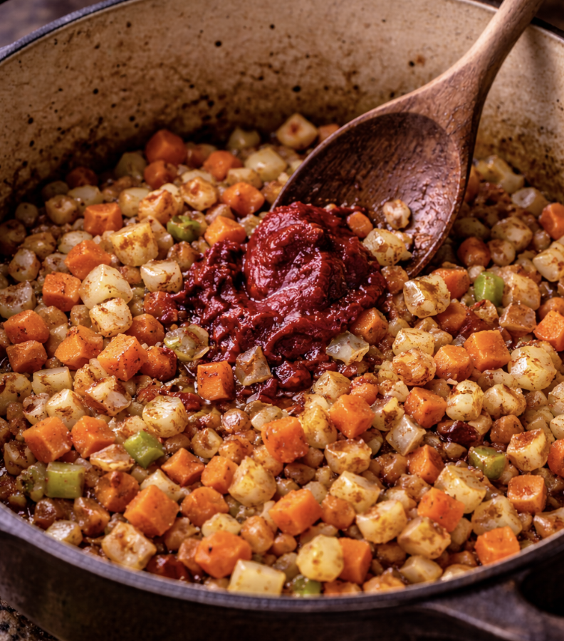 Hirschragout mit Pilzen & Rotkohl_2