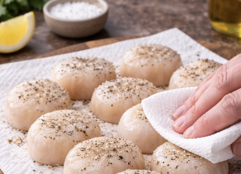 Seared Scallops with Pea Purée_2