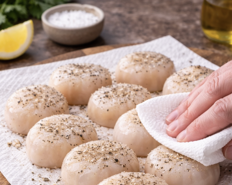 Seared Scallops with Pea Purée_2