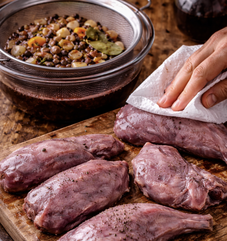 Coq au Vin (Hähnchen in Rotwein geschmort)_2