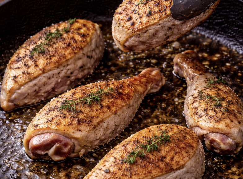 Perlhuhn mit Zitronen-Thymian-Sauce_2