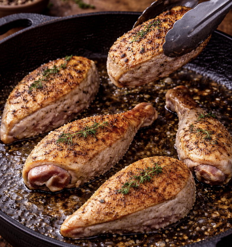 Perlhuhn mit Zitronen-Thymian-Sauce_2