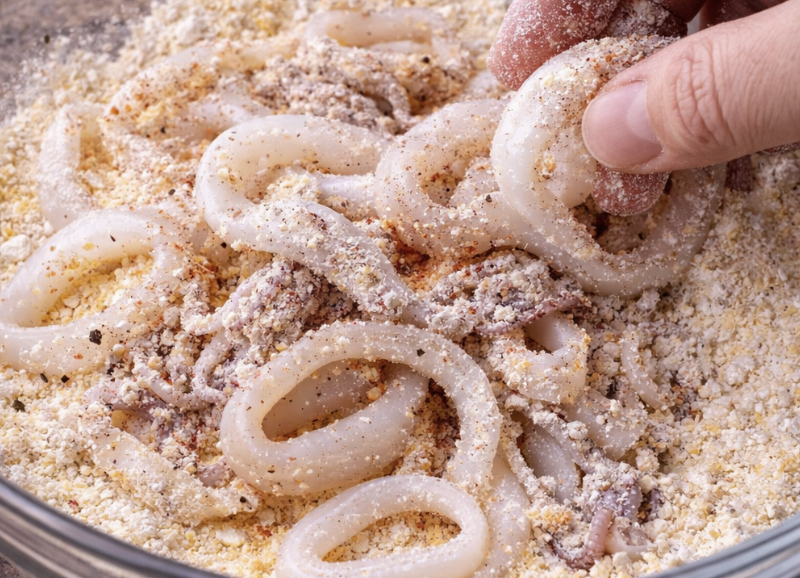 Knusprige Calamari mit Zitrone und Marinara-Sauce_2