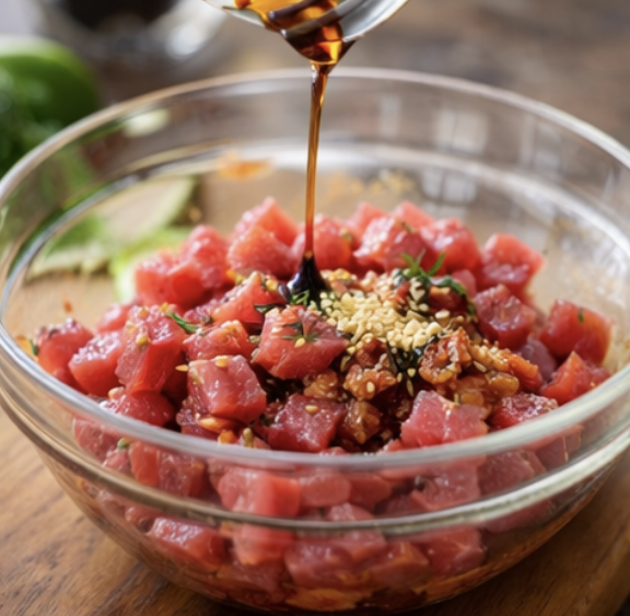 Thunfisch-Tatar mit Avocado & Sesam_3