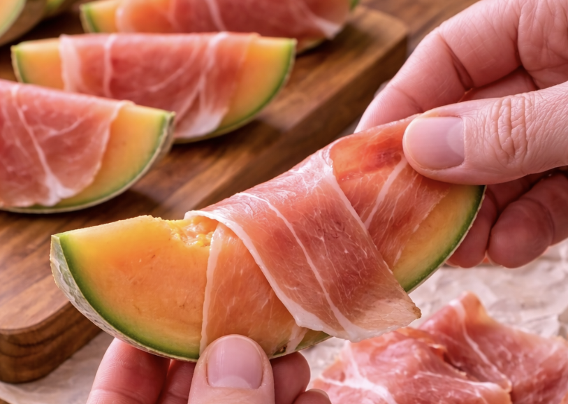 In Prosciutto gewickelte Melone_3