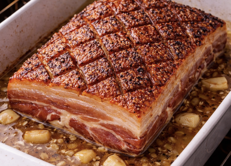 Schweinebauch-Häppchen mit Ahornglasur_3