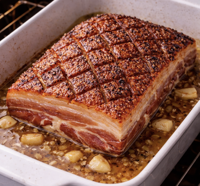 Schweinebauch-Häppchen mit Ahornglasur_3