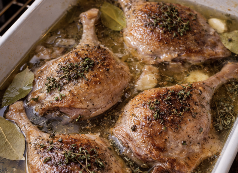 Entenconfit-Häppchen mit Kirschkompott_3