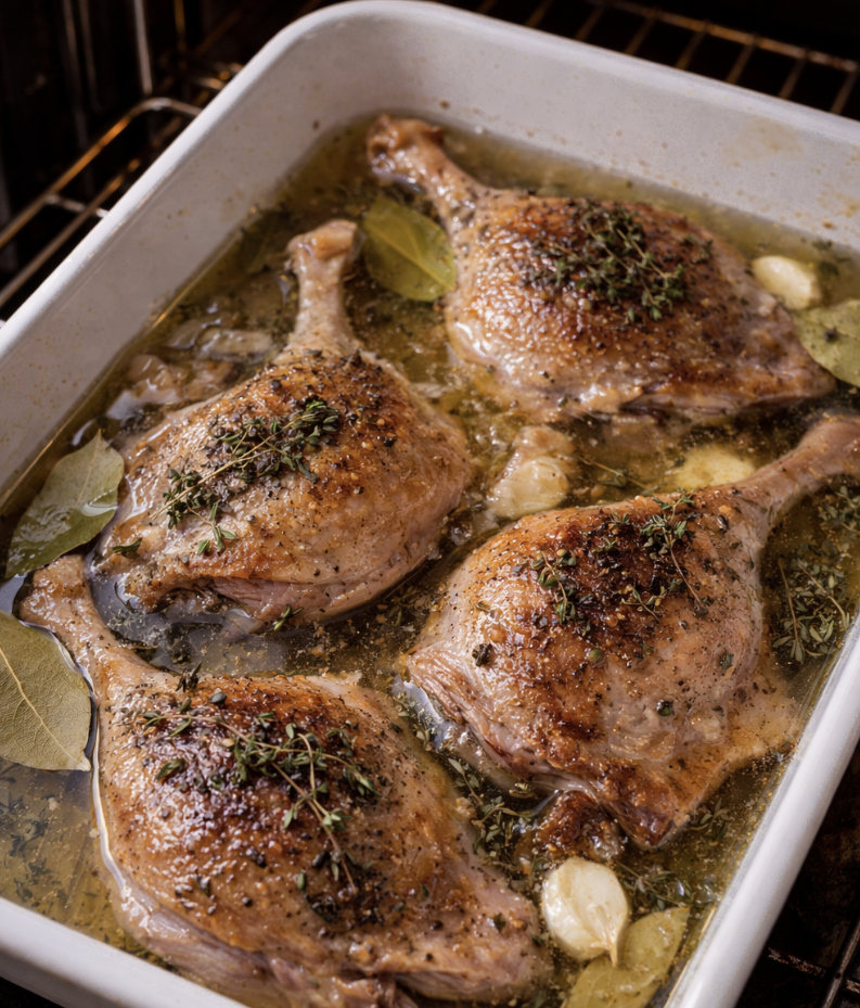 Entenconfit-Häppchen mit Kirschkompott_3