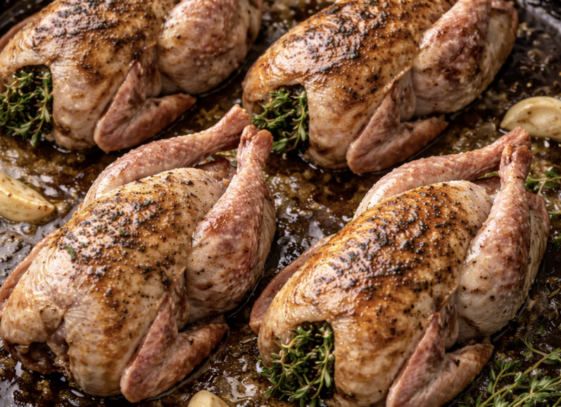 Honig-Thymian-gebratene Wachtel_3