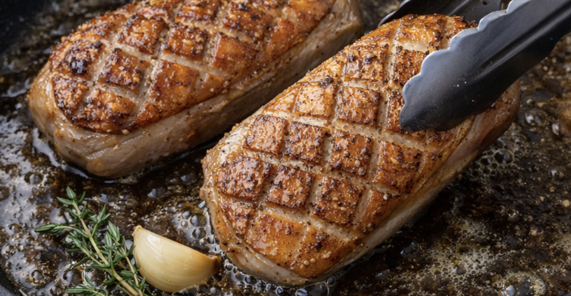 Wildentenbrust auf Feldsalat mit Orangenfilets_3