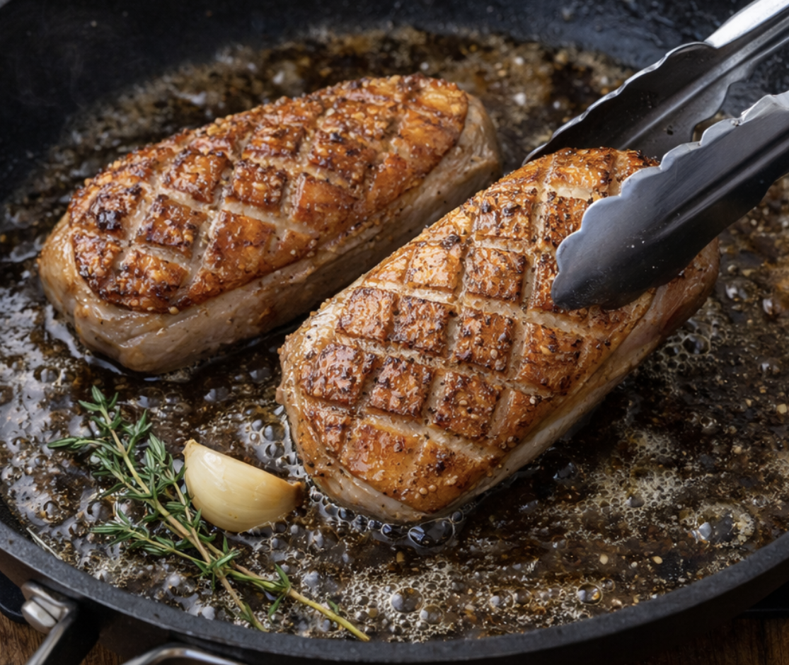 Wildentenbrust auf Feldsalat mit Orangenfilets_3