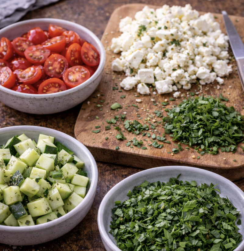 Couscous-Salat mit Ofengemüse & Feta_3