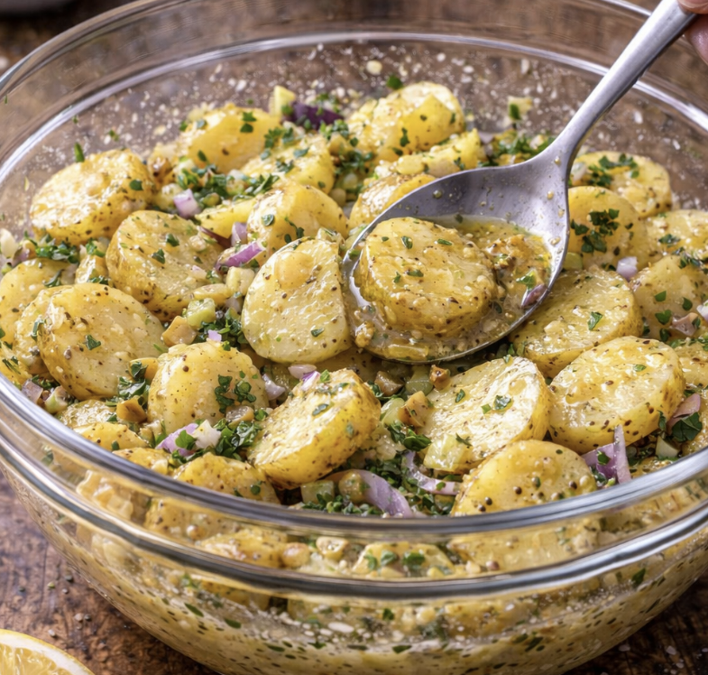 Kartoffelsalat mit Kräutern & Senfdressing_3