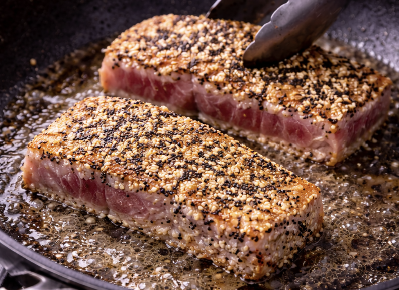 Thunfischsteak mit Sesamkruste & Asia-Gemüse_3