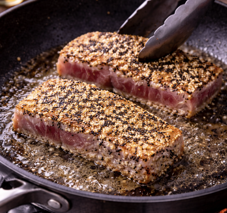 Thunfischsteak mit Sesamkruste & Asia-Gemüse_3