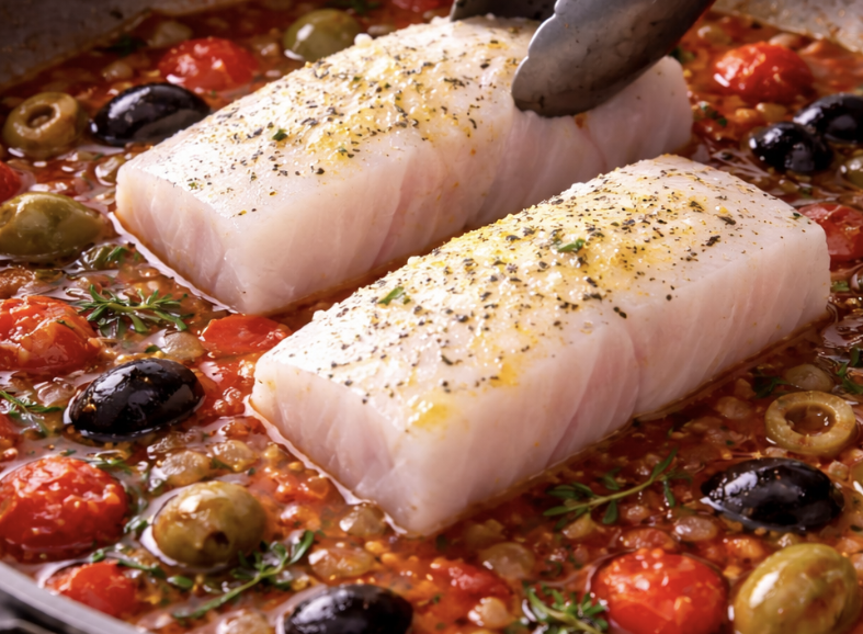 Kabeljau in Tomaten-Oliven-Sud_3