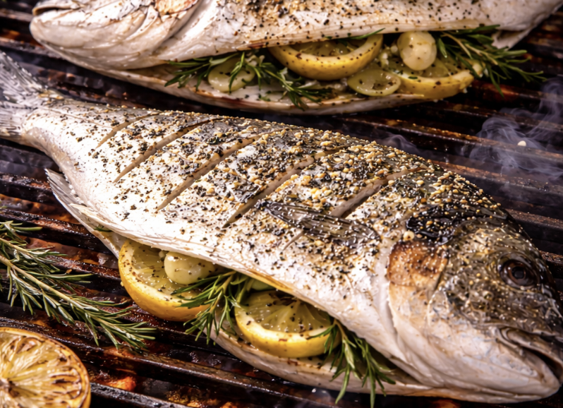 Dorade vom Grill mit Rosmarinkartoffeln_3