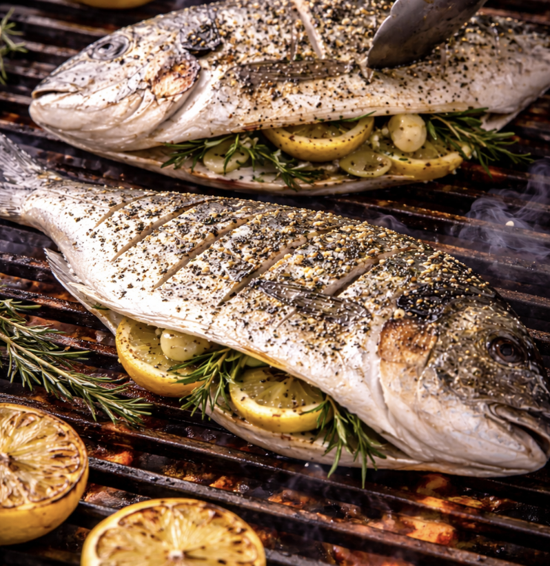 Dorade vom Grill mit Rosmarinkartoffeln_3