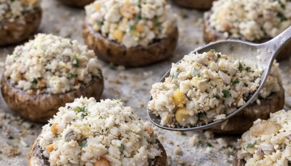 Krabben gefüllte Champignons_3