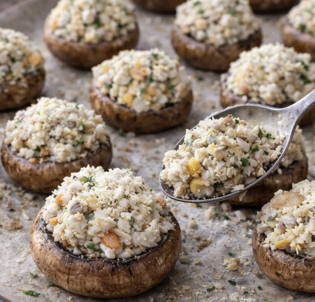 Krabben gefüllte Champignons_3