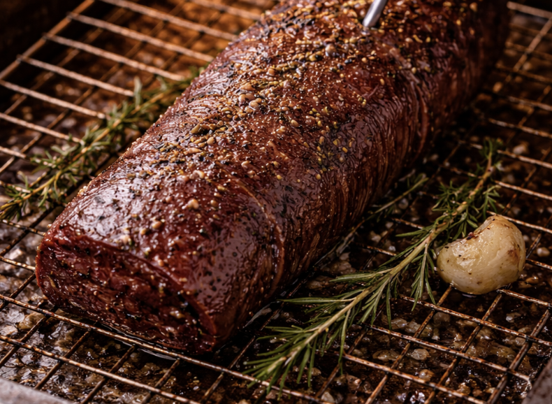 Rehrücken mit Preiselbeersauce & Maronen_3