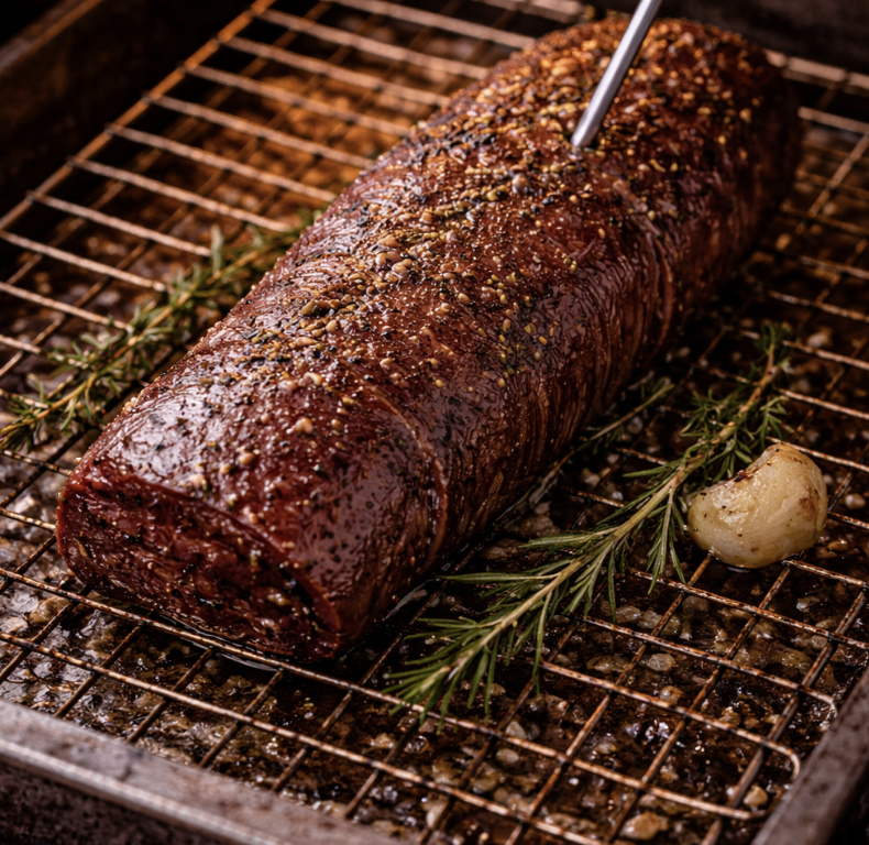 Rehrücken mit Preiselbeersauce & Maronen_3