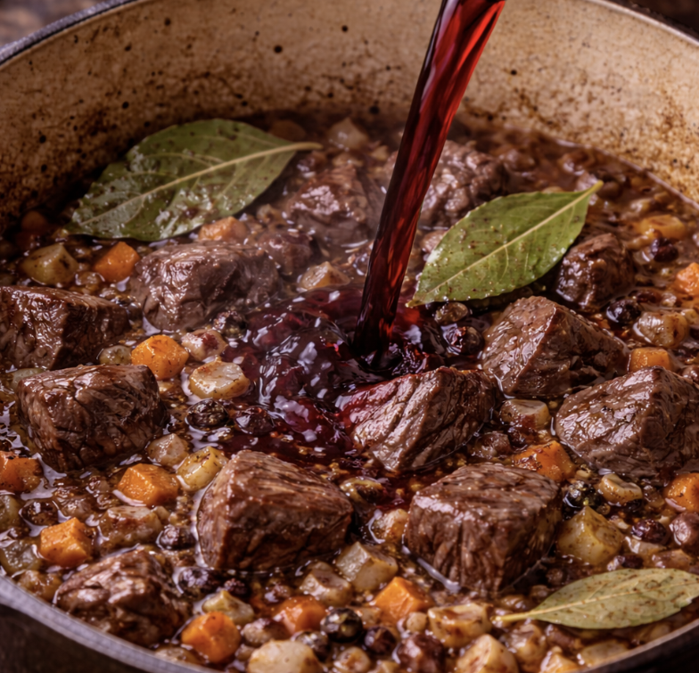 Hirschragout mit Pilzen & Rotkohl_3