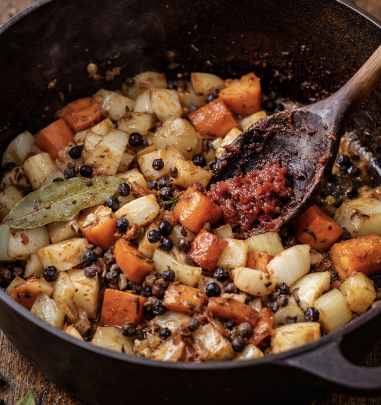 Wildschweinbraten mit Wacholder & Apfelrotkohl_3