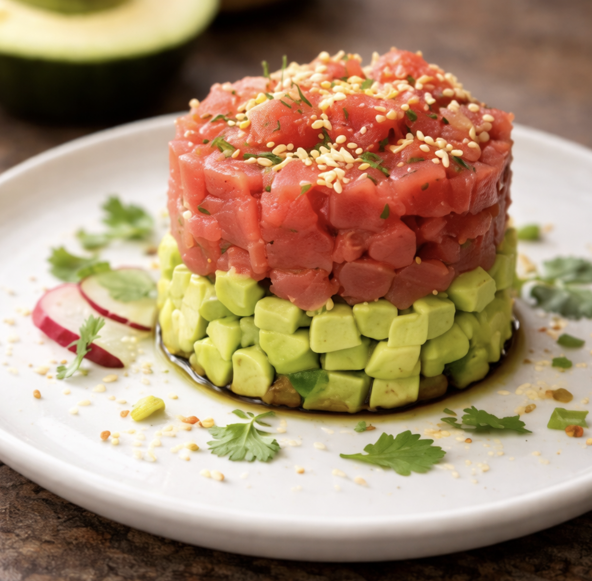 Thunfisch-Tatar mit Avocado & Sesam_4