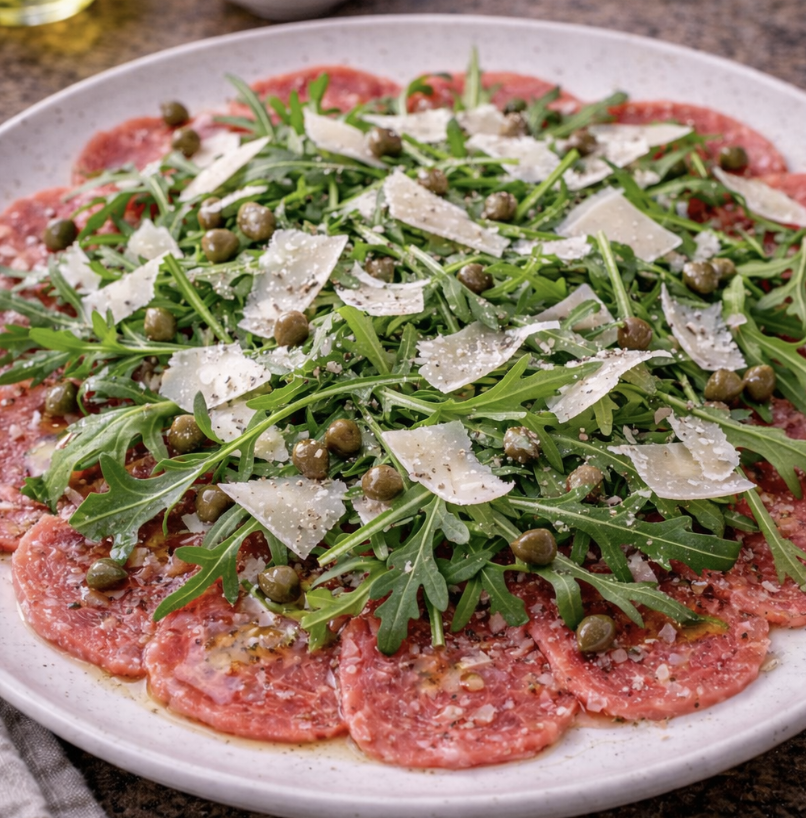 Rindercarpaccio mit Rucola und Parmesan_4