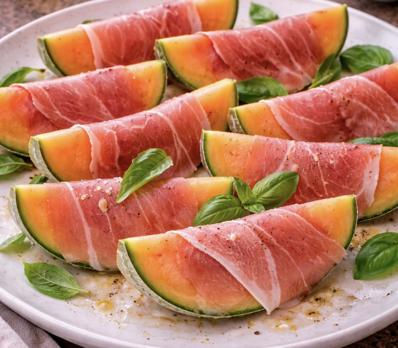 In Prosciutto gewickelte Melone_4