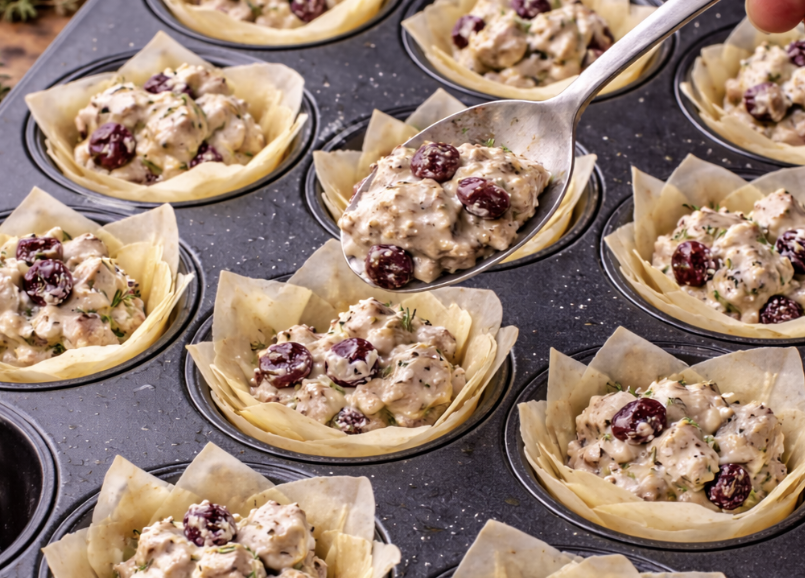 Truthahn-Cranberry-Filoteig-Törtchen_4