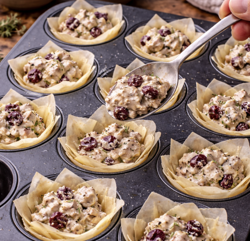 Truthahn-Cranberry-Filoteig-Törtchen_4